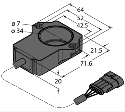 Miniature Encoder RI20P1-QR20-LU4X2- 0,24-AMP01-3P Turck